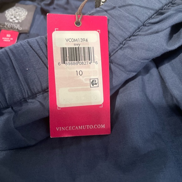 Vince Camino Blue COTTON EYELET OFF THE SHOULDER BALLOON SLEEVE SHIFT DRESS 10 - Picture 10 of 11